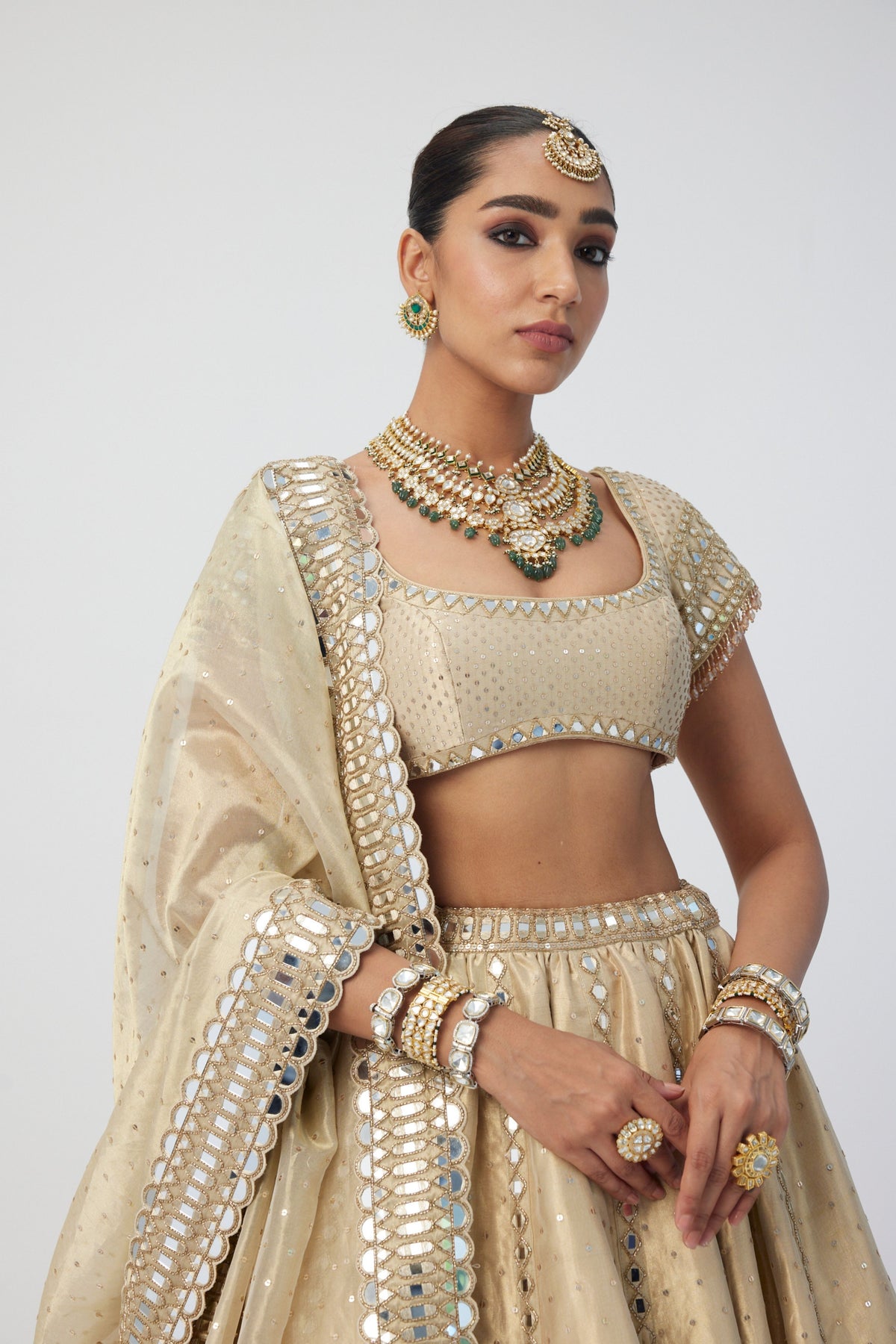 Golden Shimmer Lehenga Set