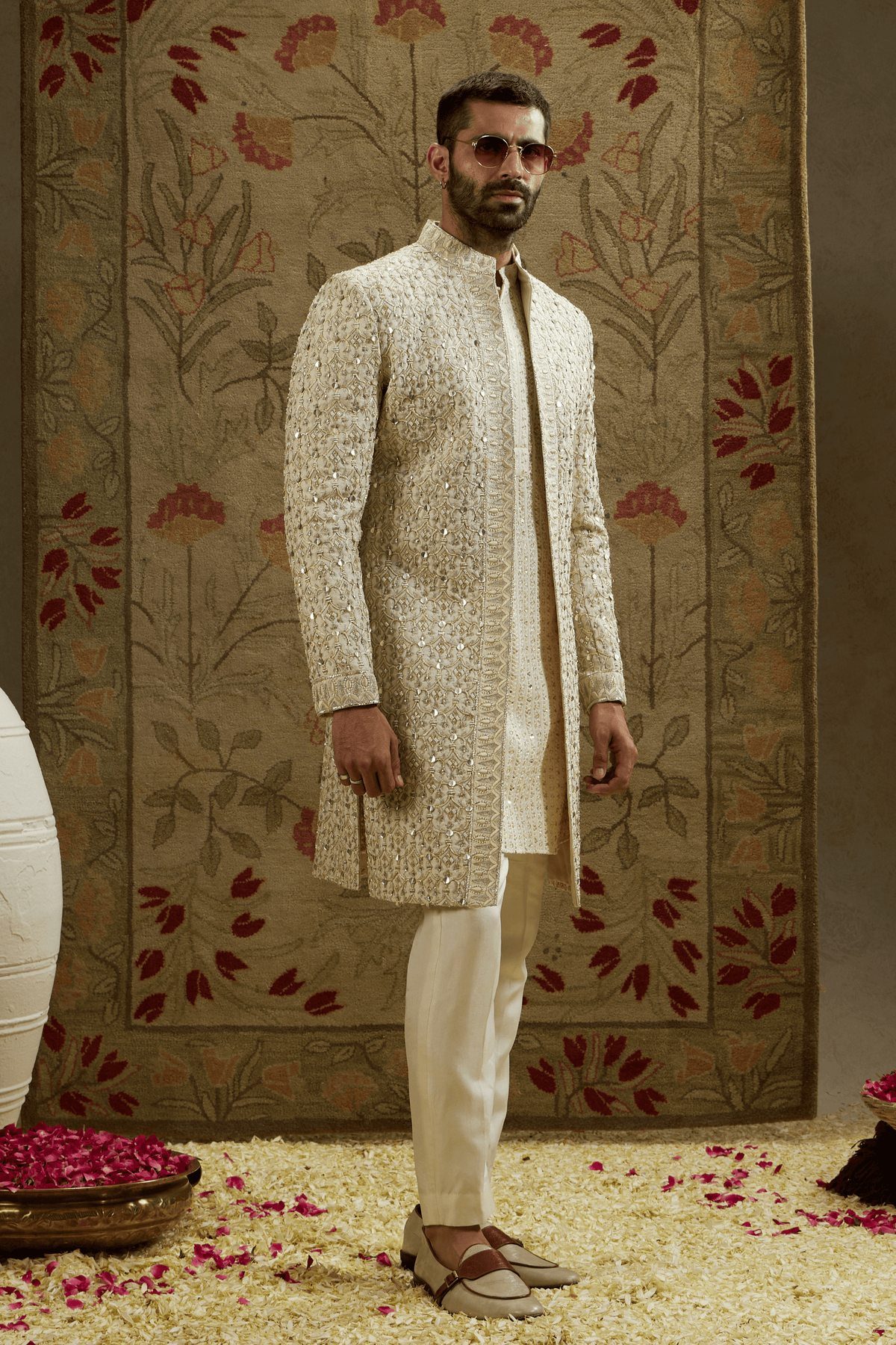 Magnolia Embellished Sherwani and Pants