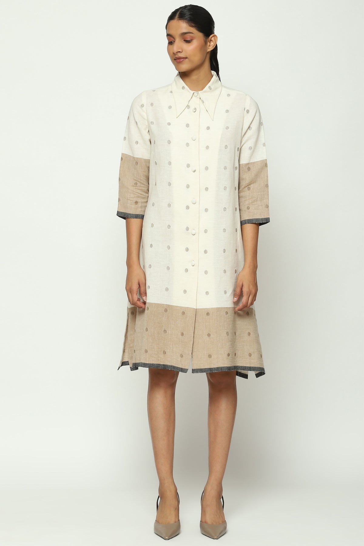 Border Jamdani Dots Shirt