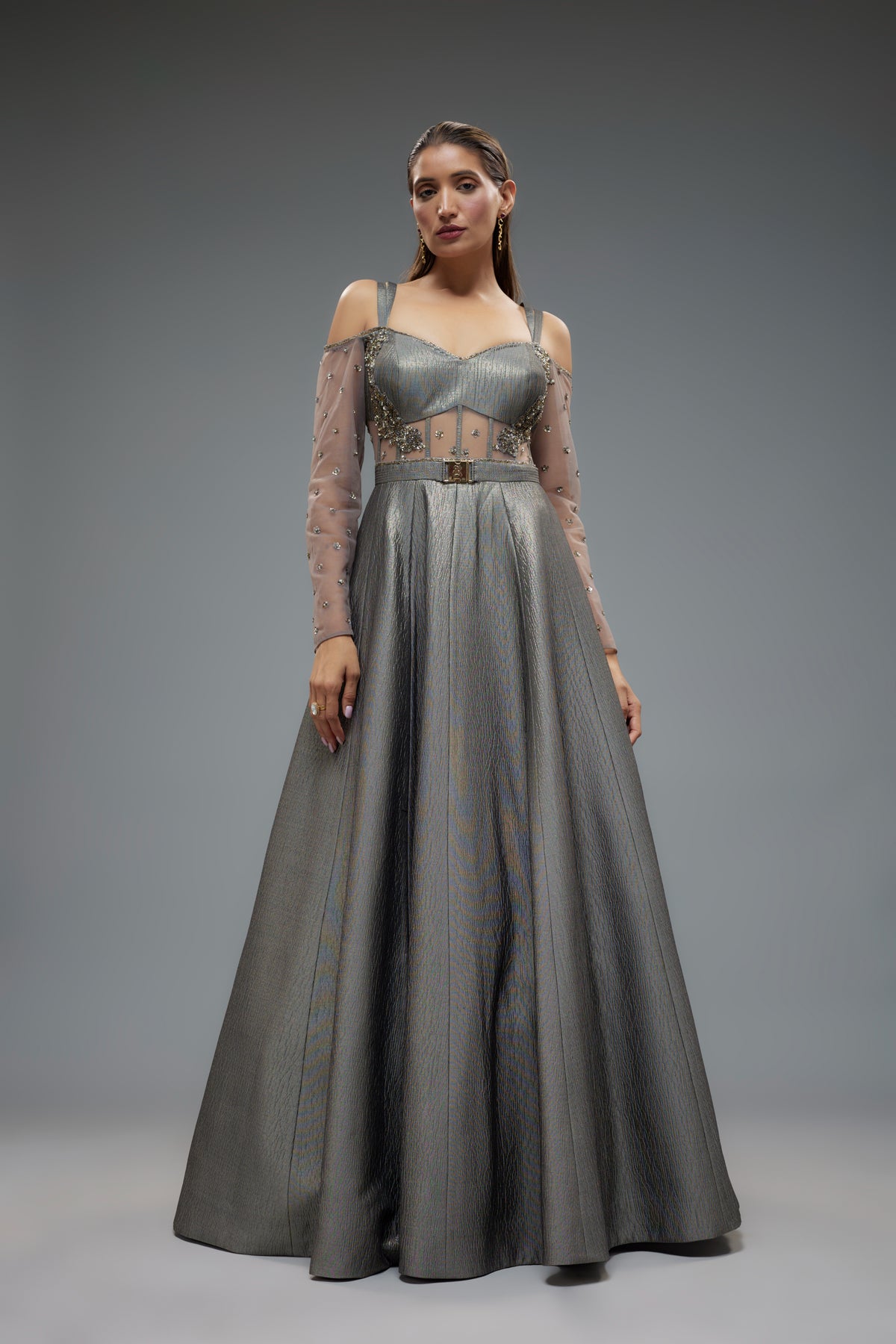 Grey Pachwork Gown