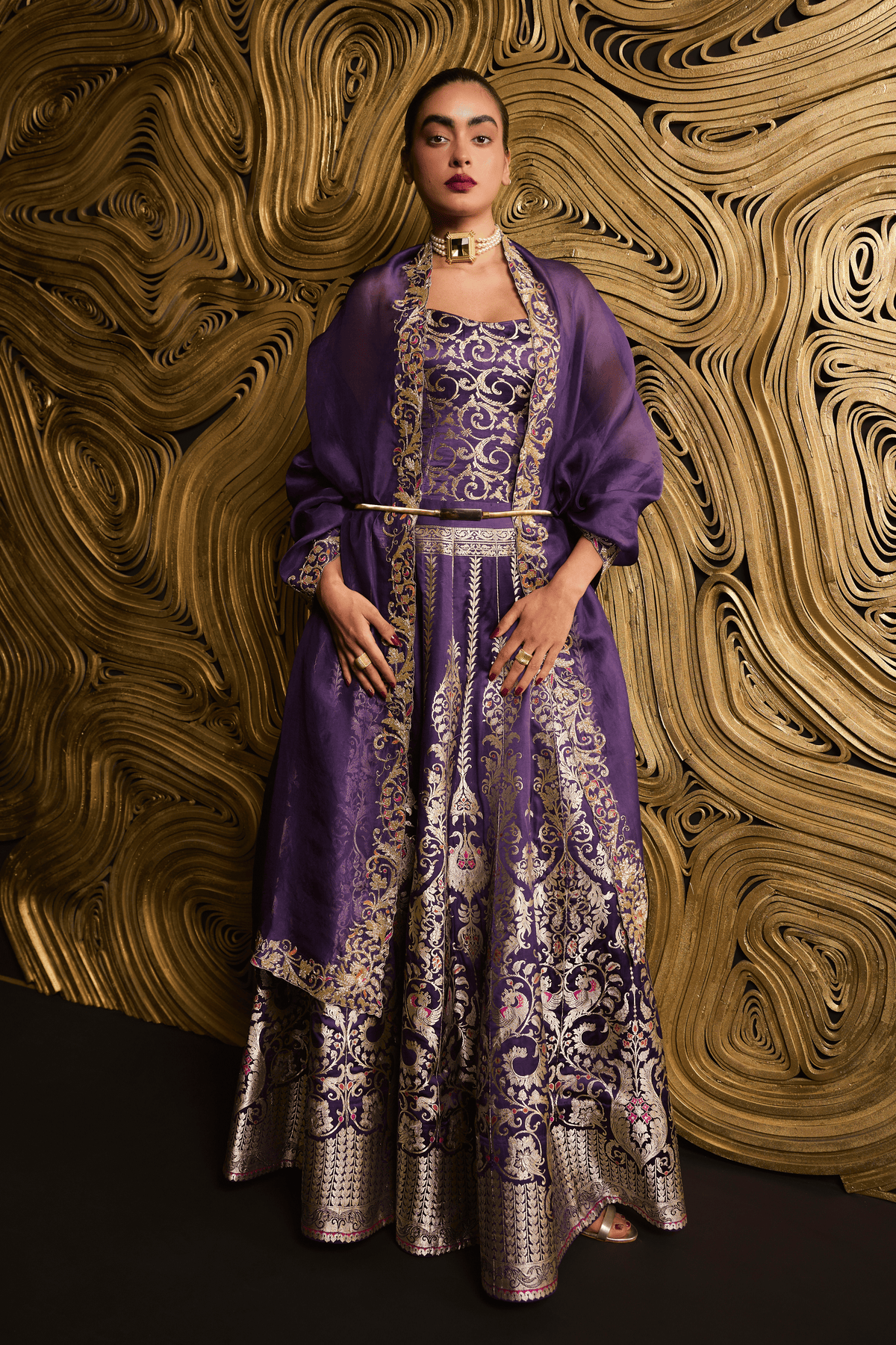 Forever Mine Lehenga in Purple