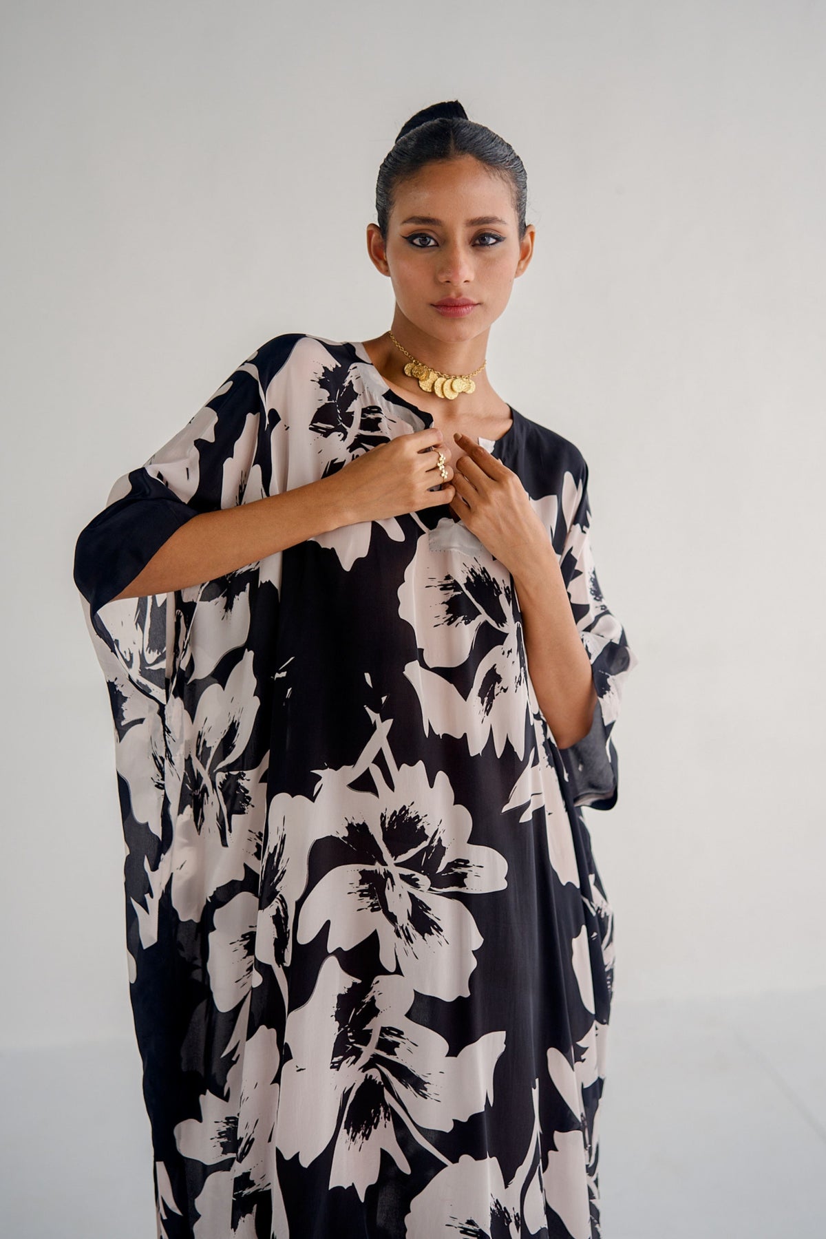 Black Print Kaftan