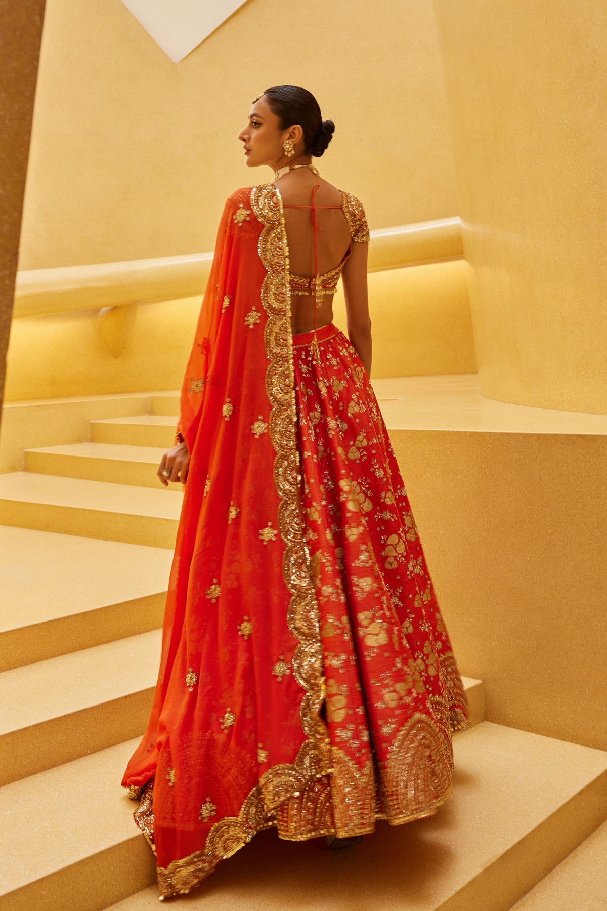 Orange Lehenga Set