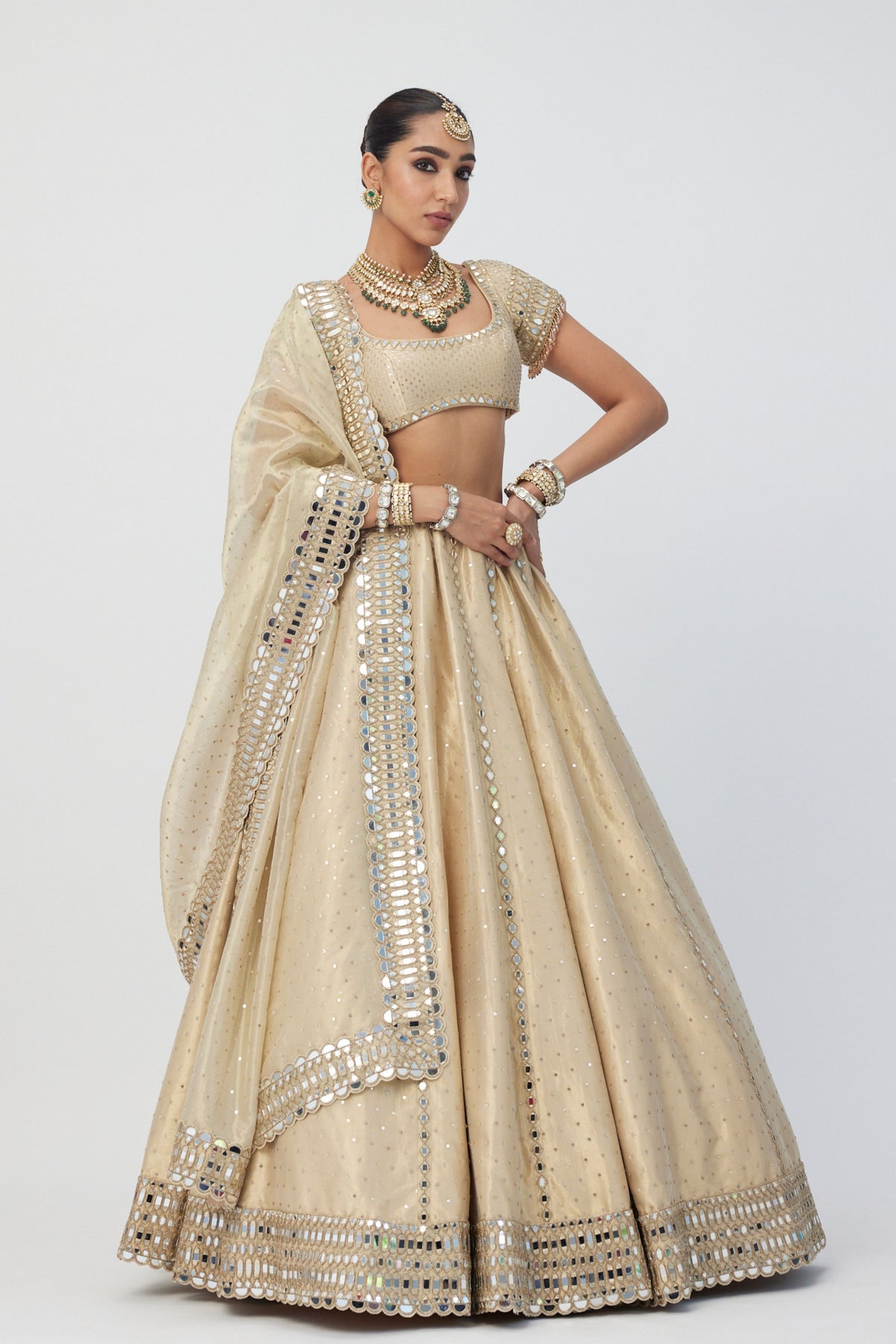 Golden Shimmer Lehenga Set