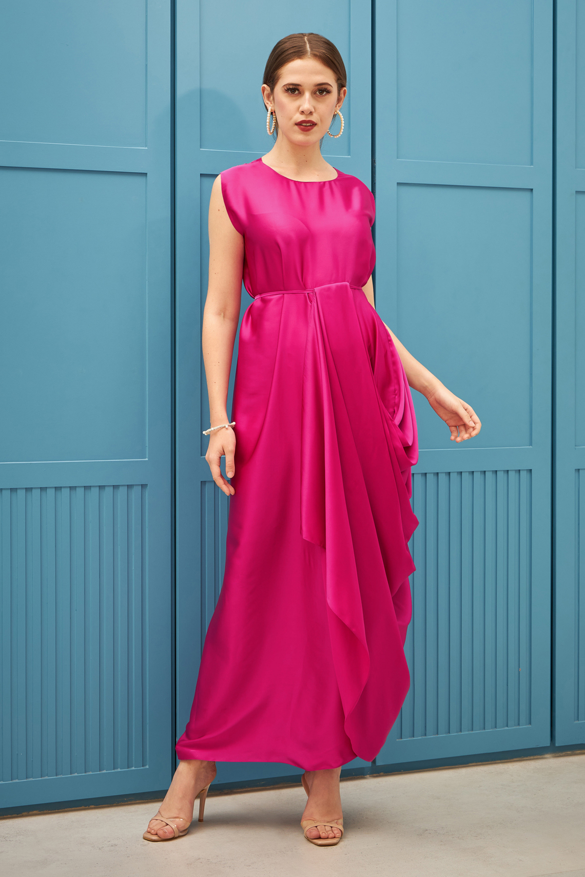 Pink Draped Gown