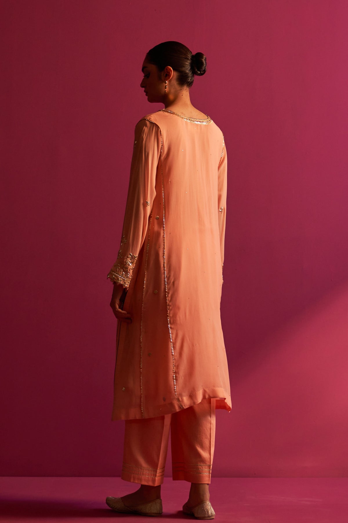 Peach Falak Kurta Set