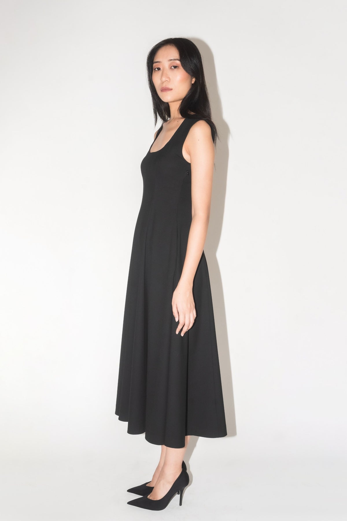 Scooped Panel Raven Dress