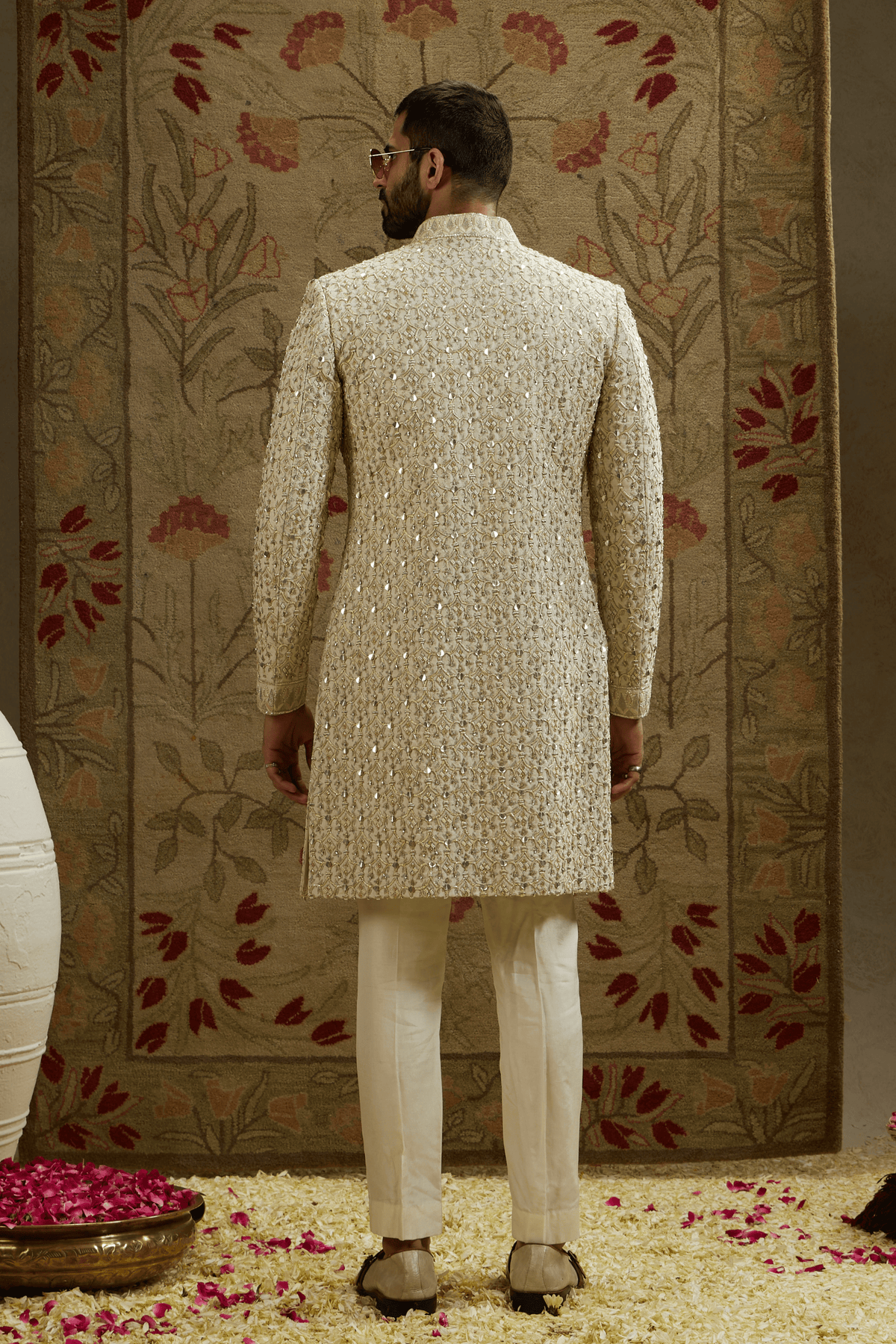 Magnolia Embellished Sherwani and Pants