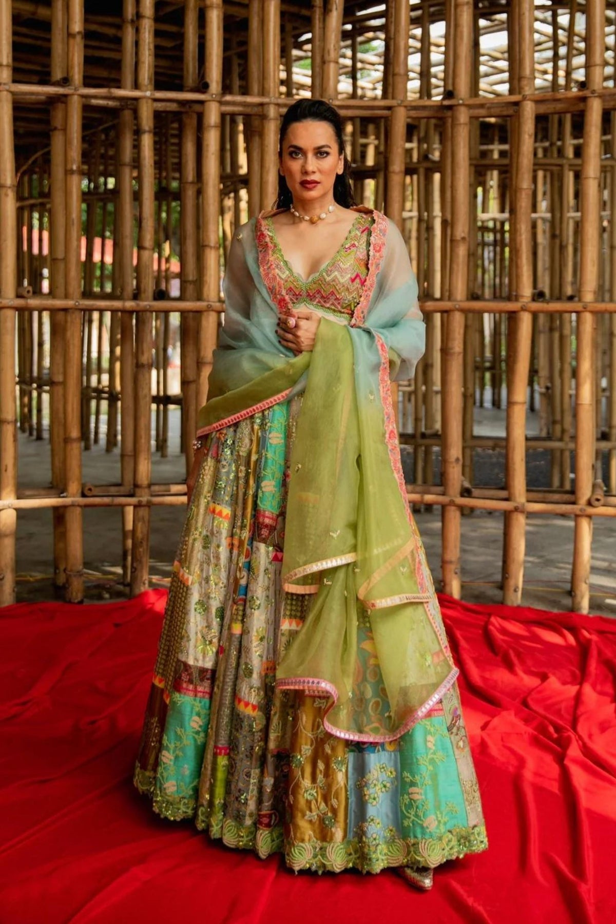 Green Lehenga Set