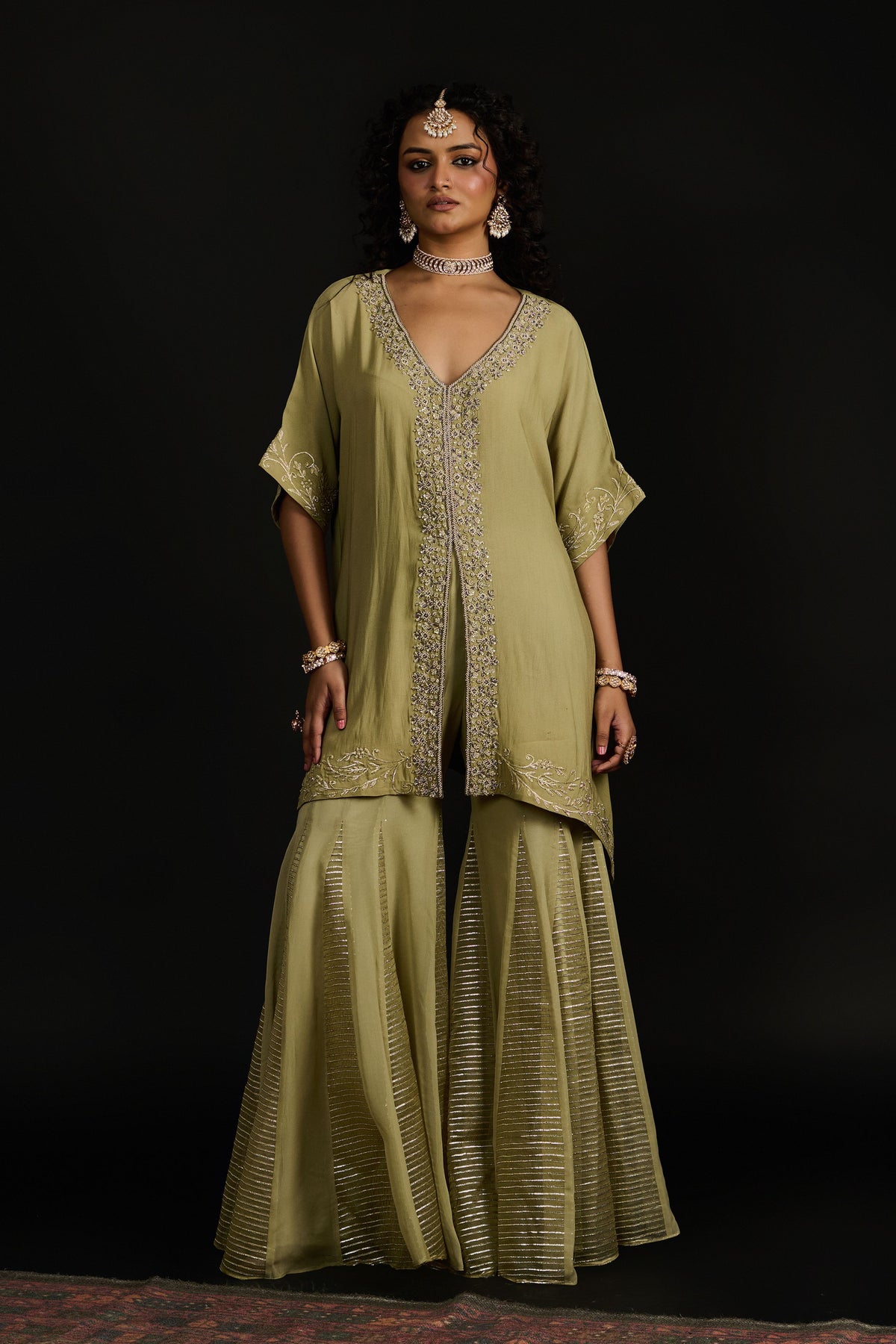 Zara Kaftan Sharara Set