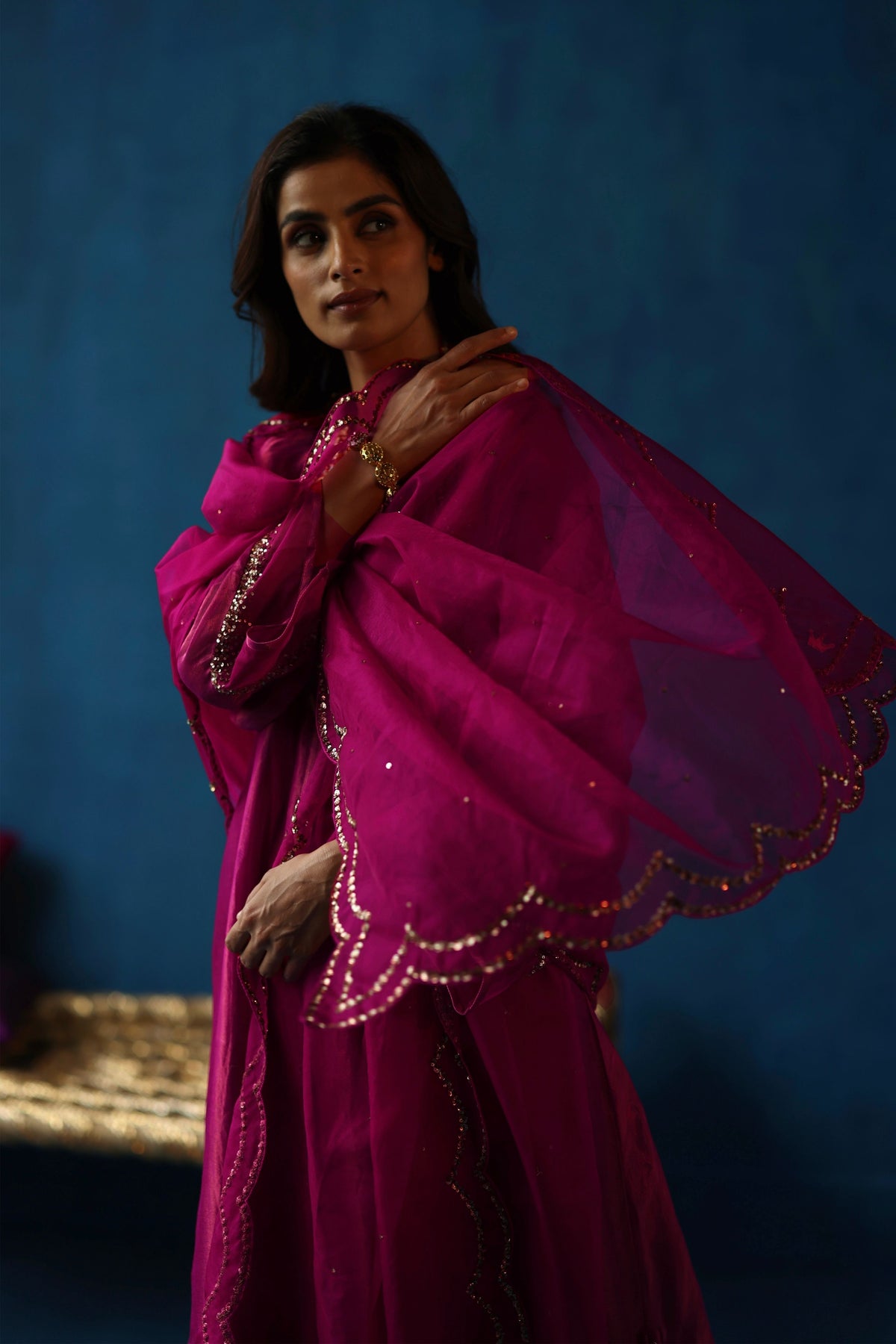 Fuchsia Kala Khatta Kurta Set