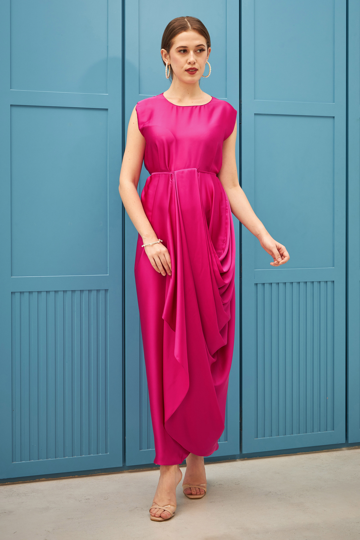 Pink Draped Gown