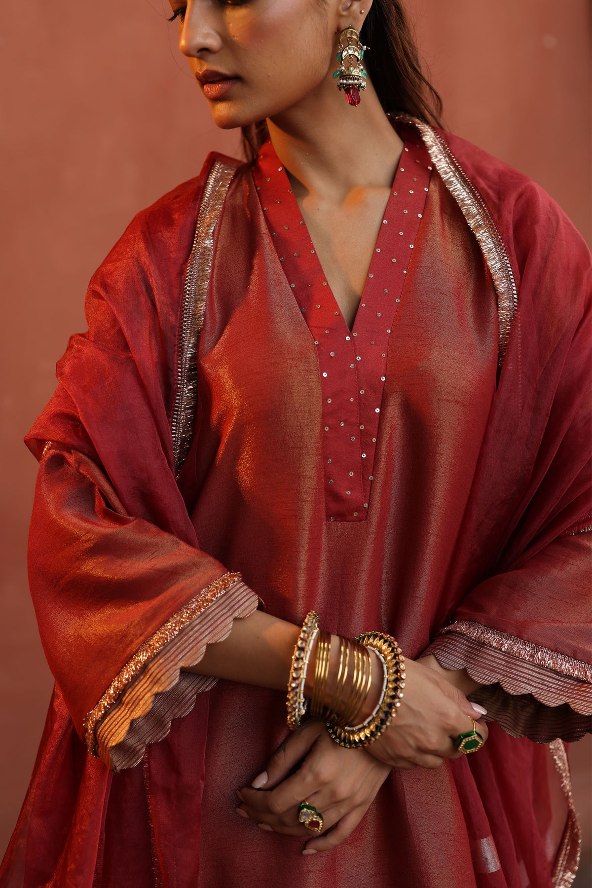 Orange Tara Kurta Set