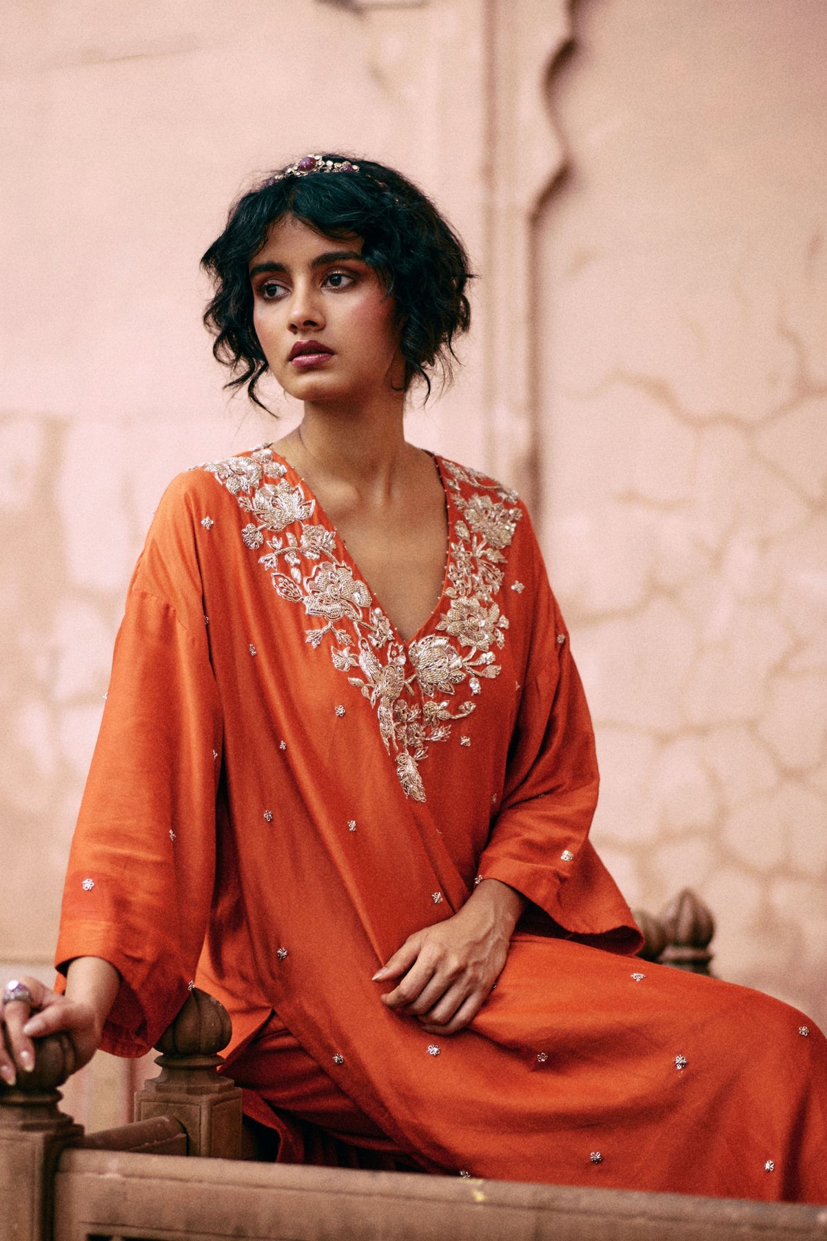 A Burnt Orange Kurta Set