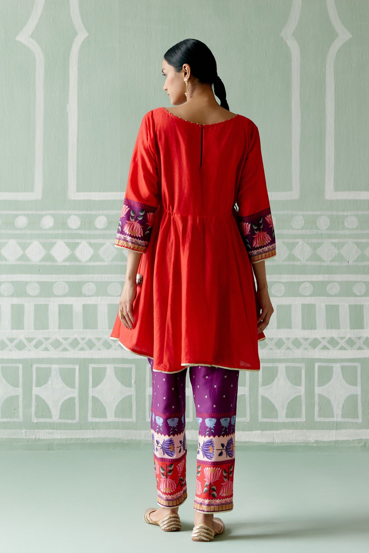 Scarlet &amp; Purple Kurta Set