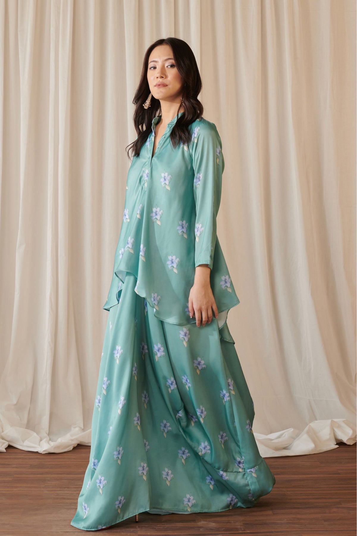 Seagreen Dhoti Kurti Dress