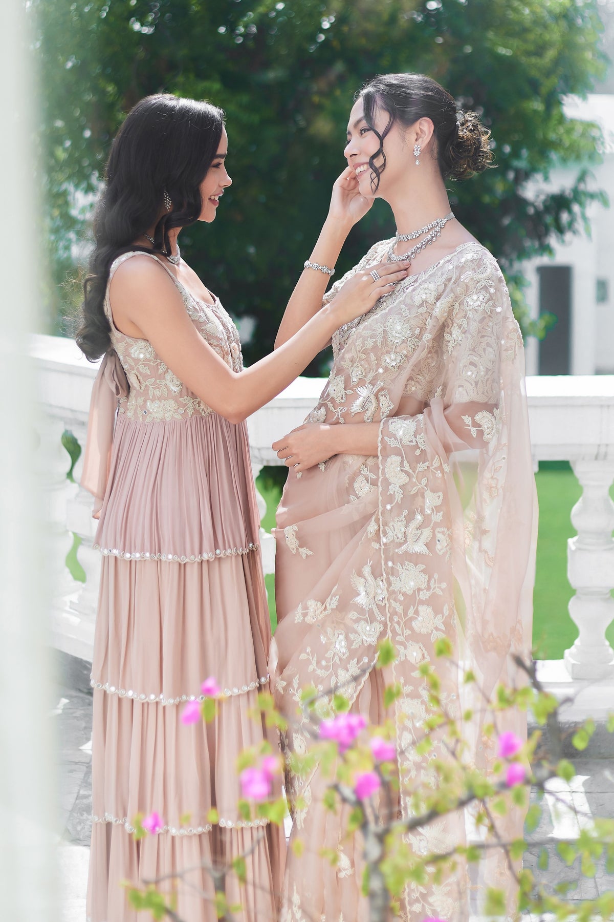 Pink Garden Party Saree