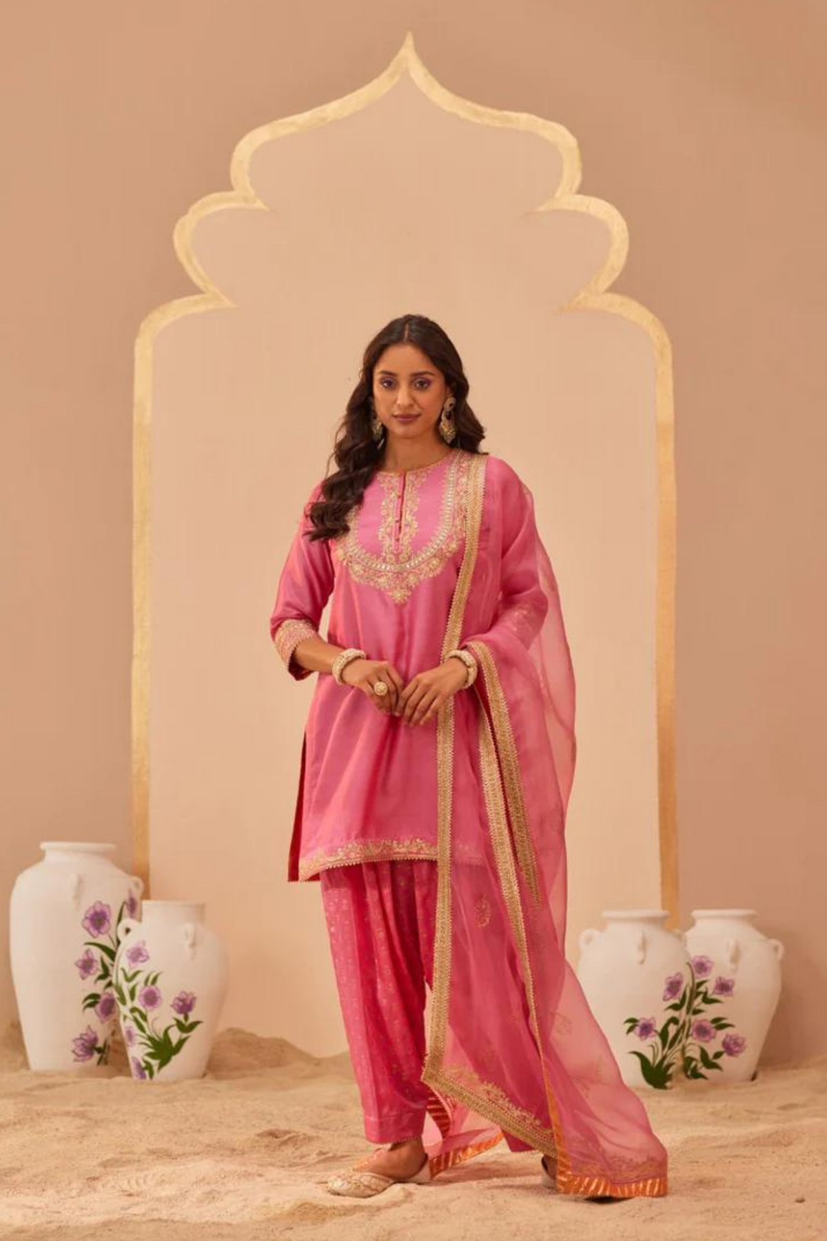 Aymra Pink Kurta Set