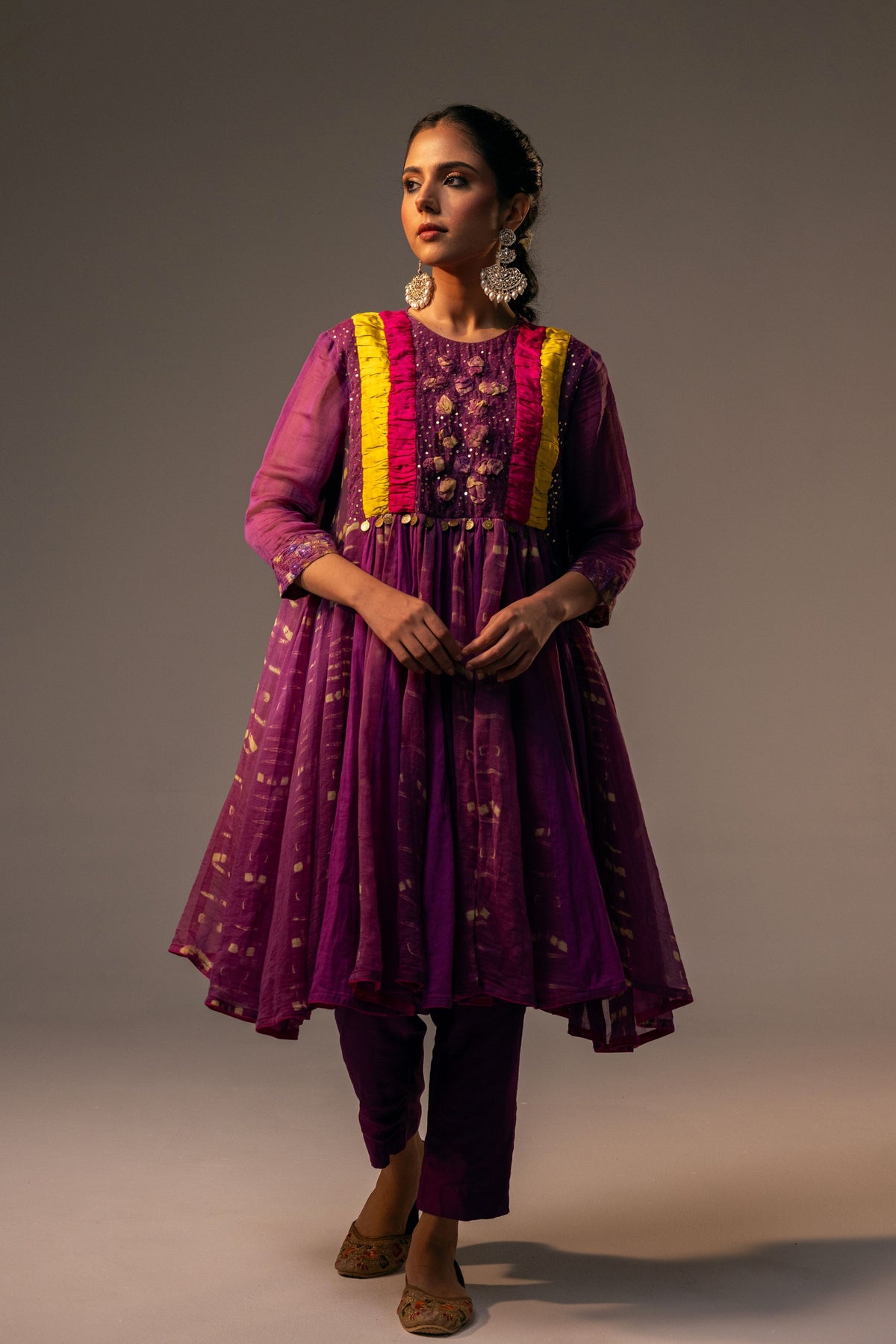 Purple Kurta With Pant