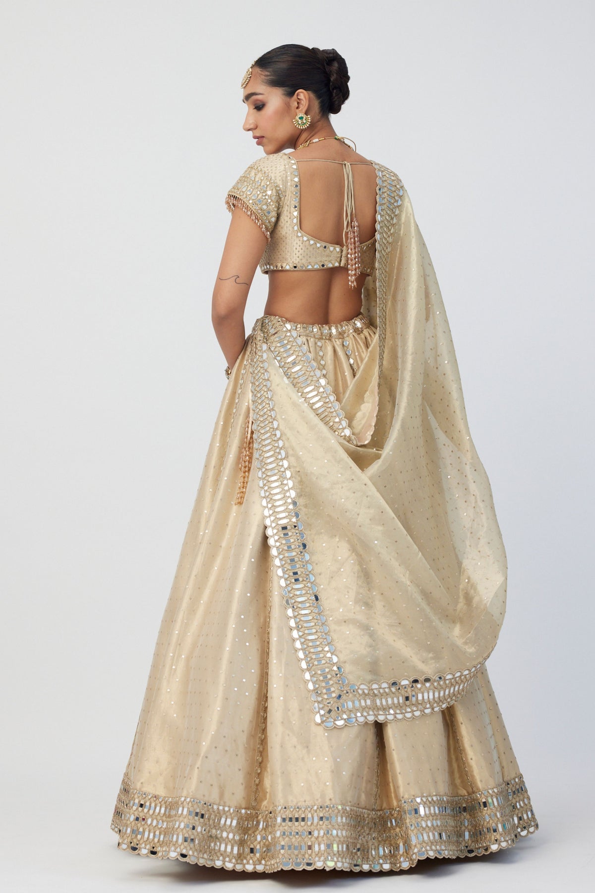 Golden Shimmer Lehenga Set