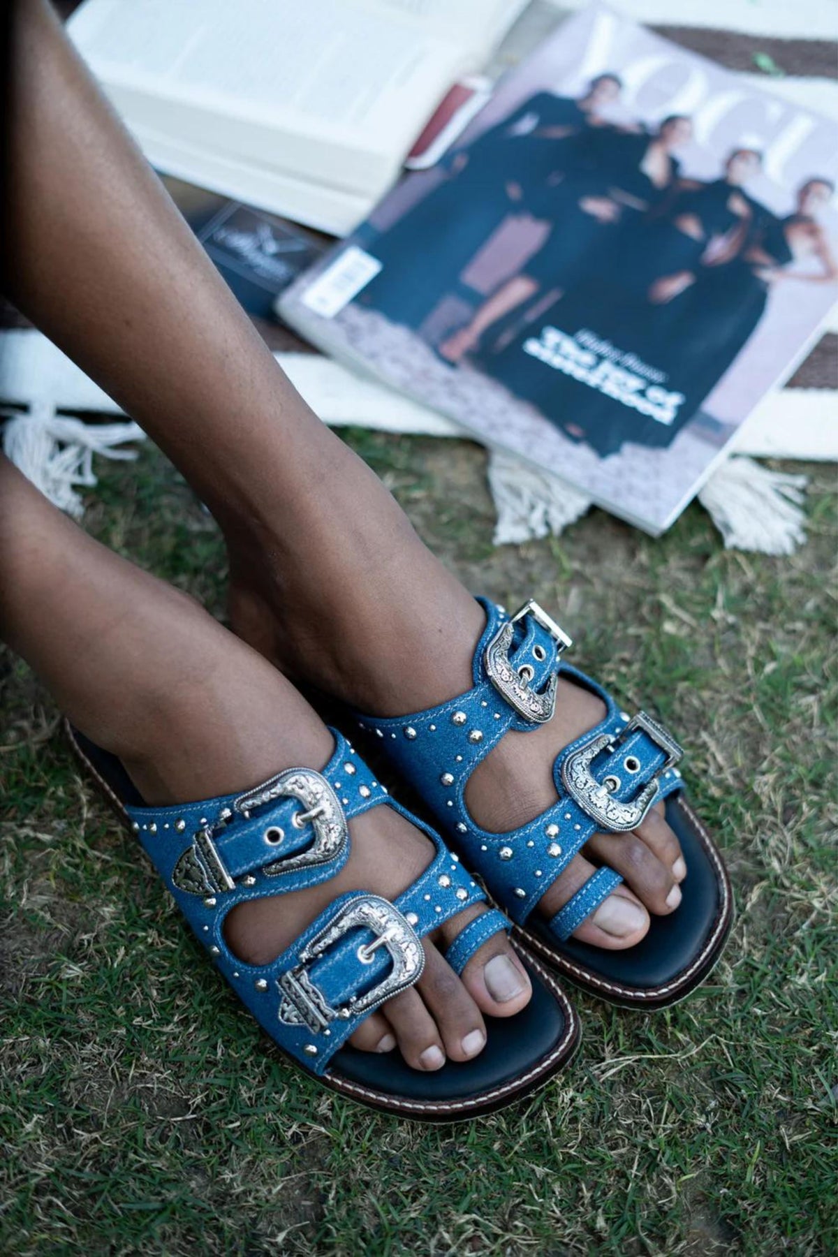 Noreen Denim Sandals