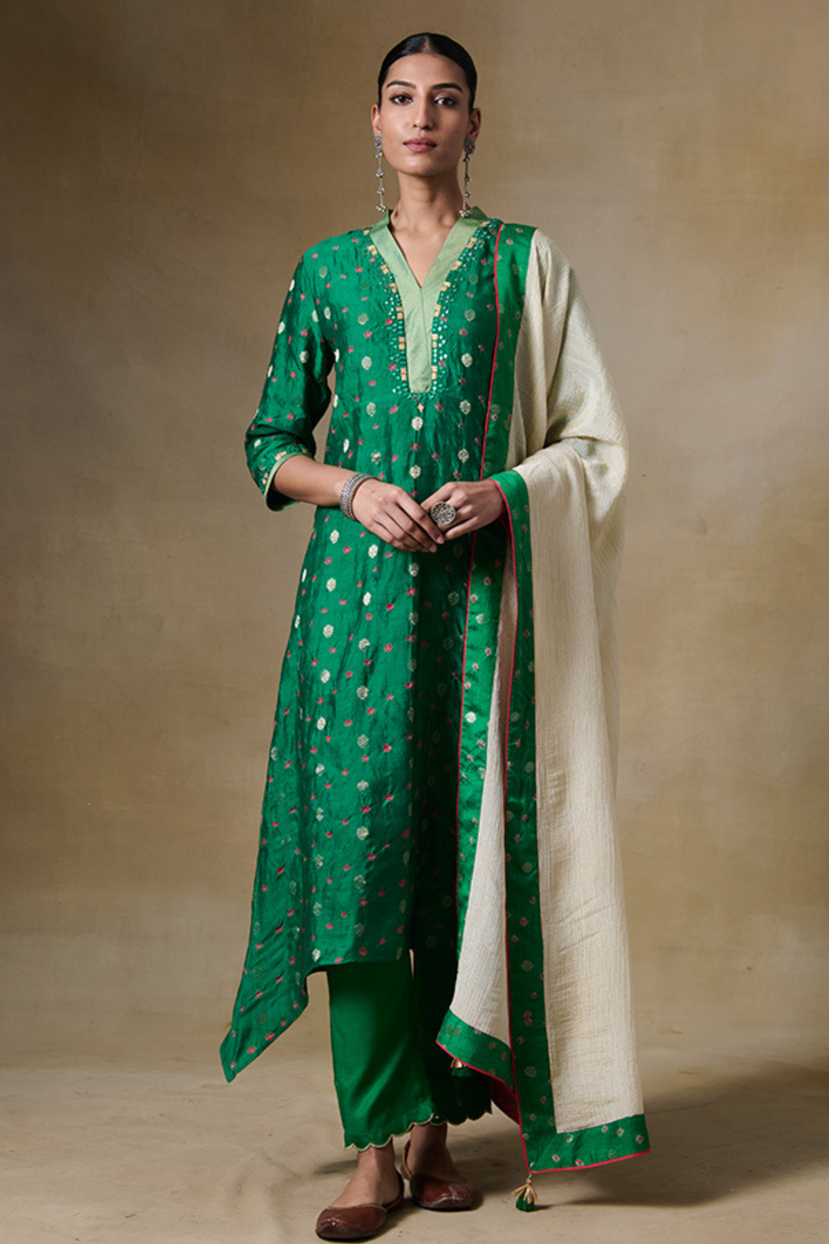 Kanan Kurta Set in Green