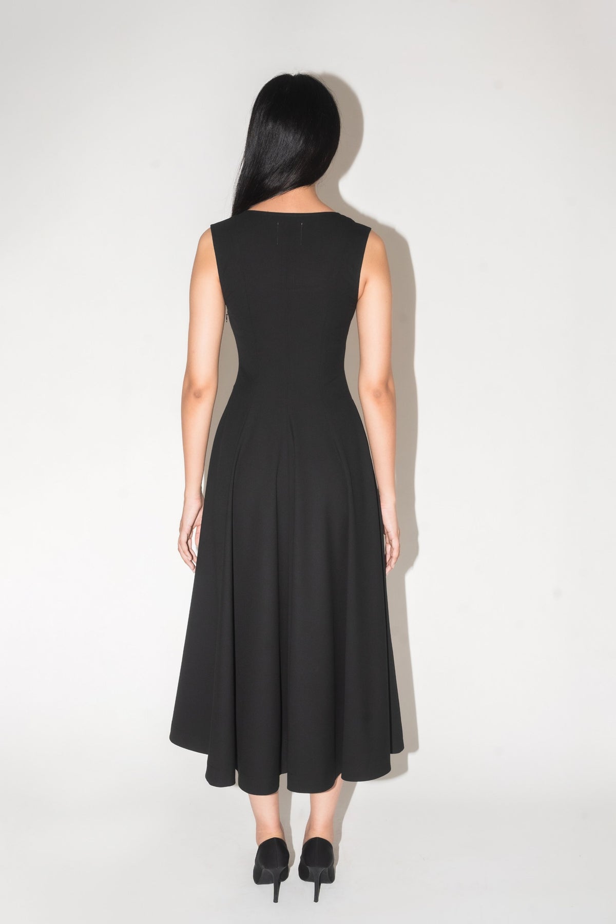 Scooped Panel Raven Dress