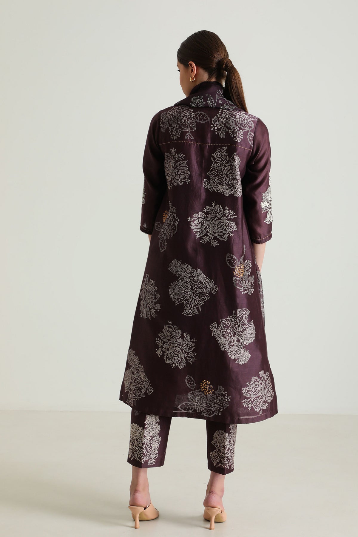 Printed Chanderi Kurta Set