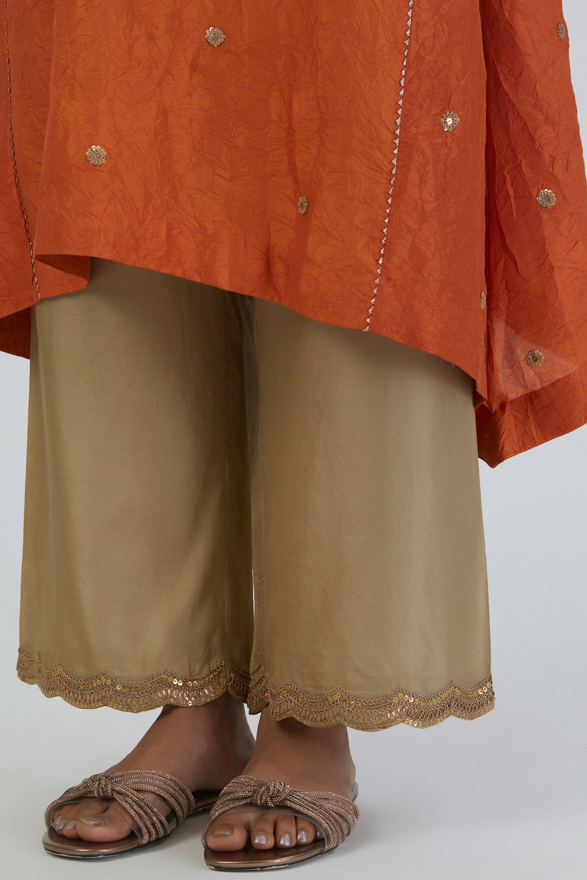 Meer Orange Kurta &amp; Pant