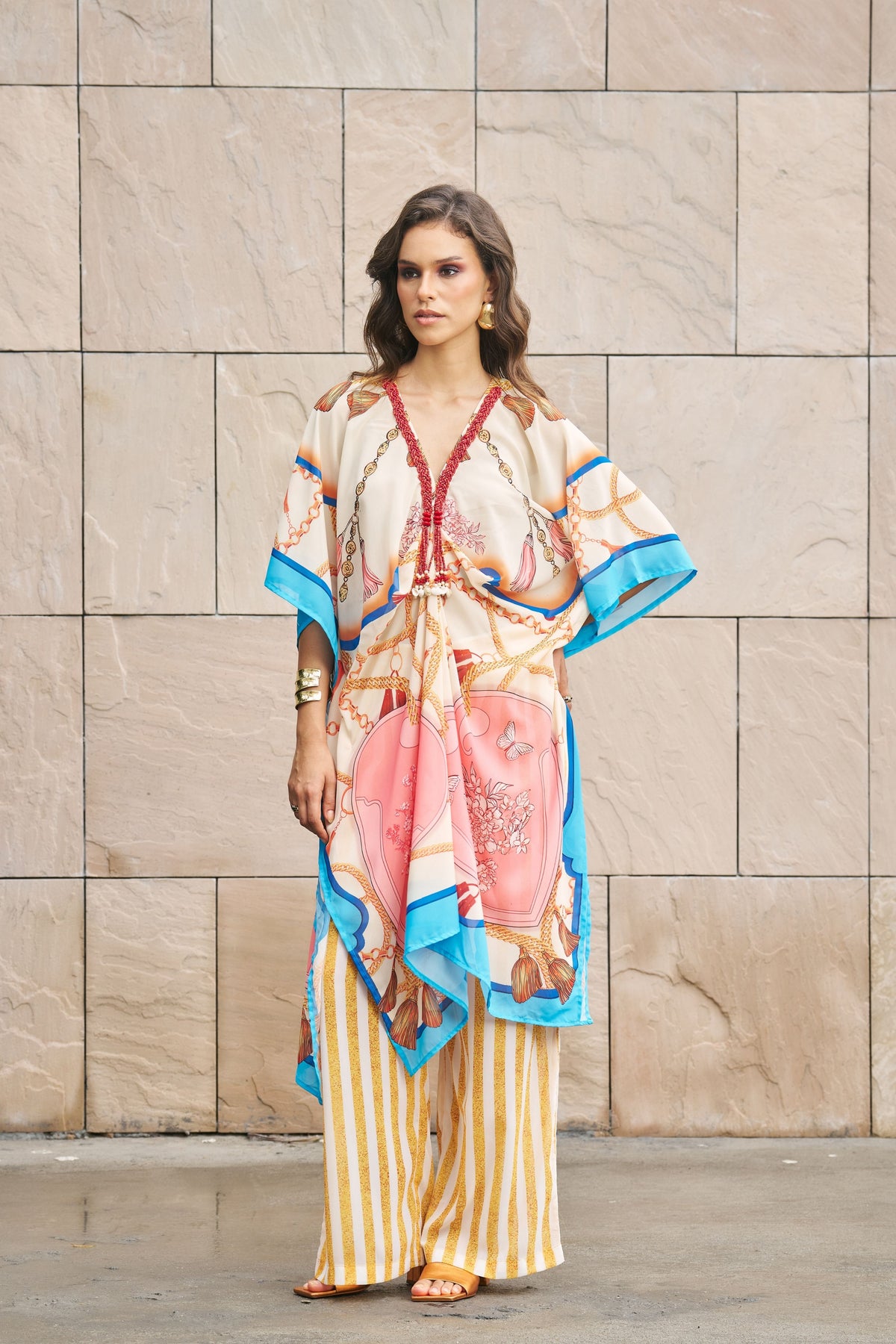 Printed Kaftan With Pants