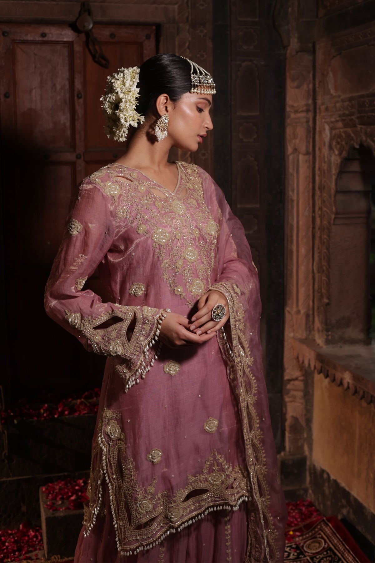 Pink Sharara Set