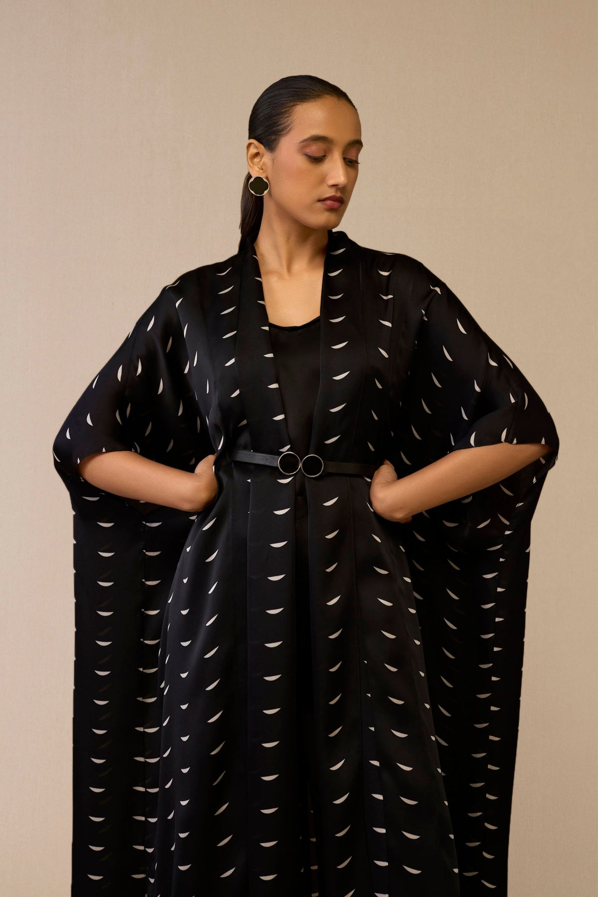 Black Dilkashi Cape Set