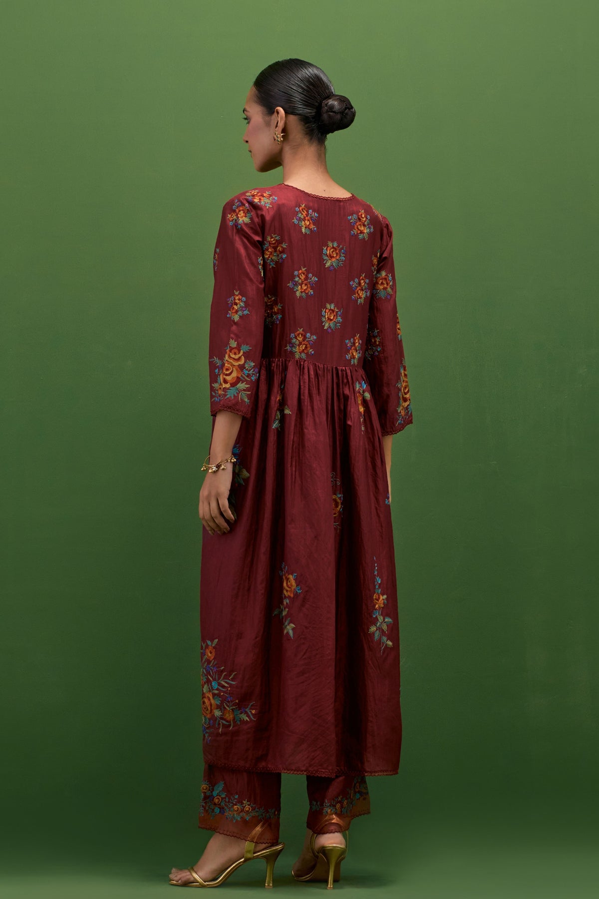 Rosewood Floral Kurta Set