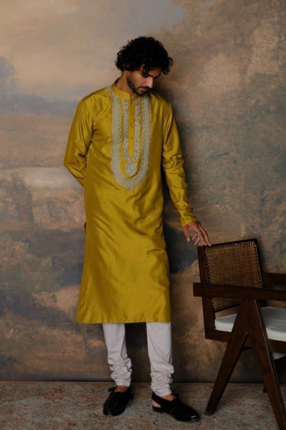 Mustard Kurta Set