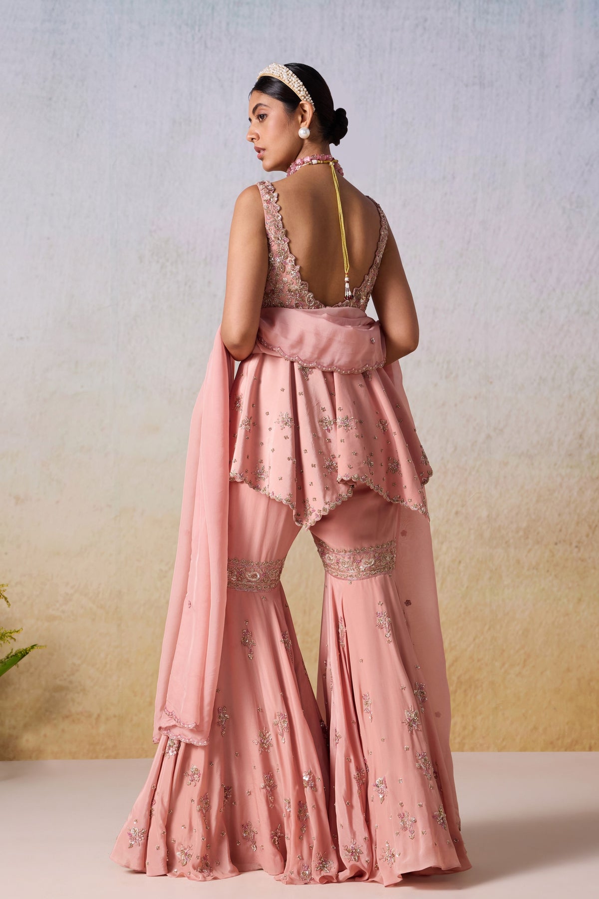 Dusty Rose Sharara Set