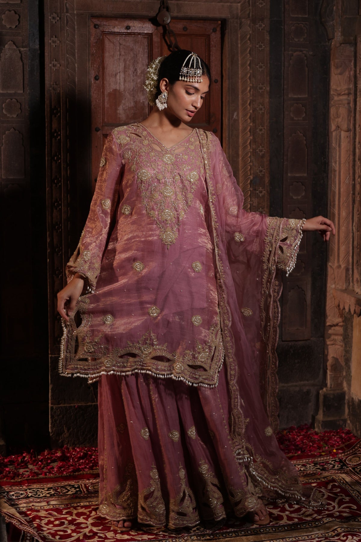 Pink Sharara Set