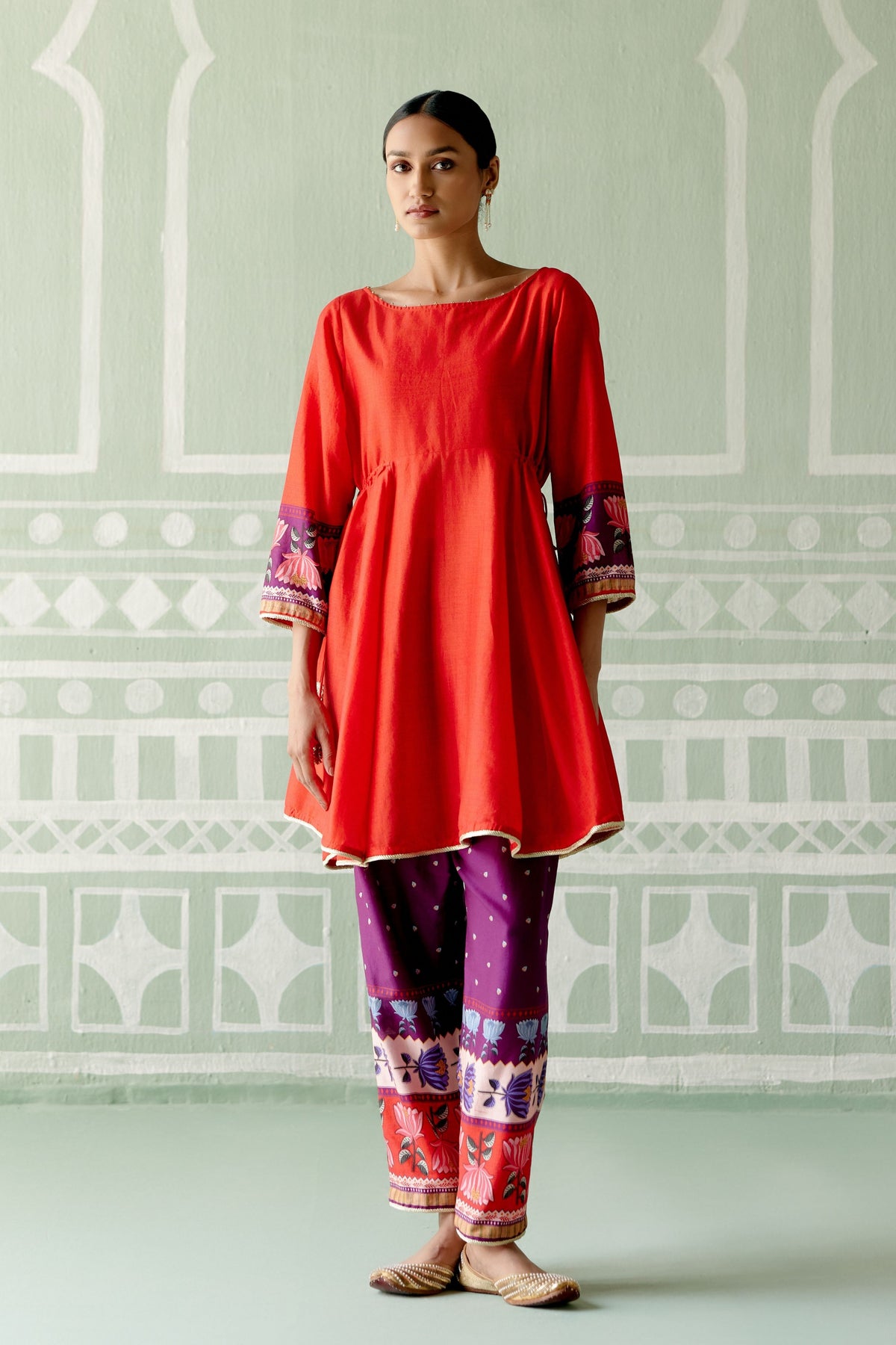 Scarlet &amp; Purple Kurta Set