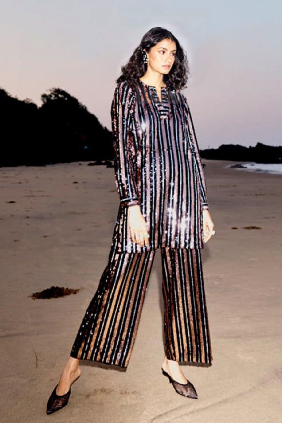 Sequin Stripe Pant