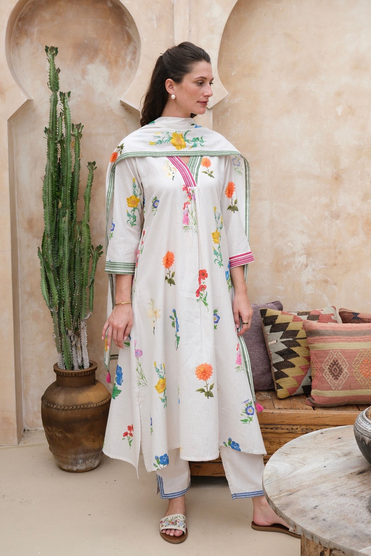 Marigold Ivory Kurta Set