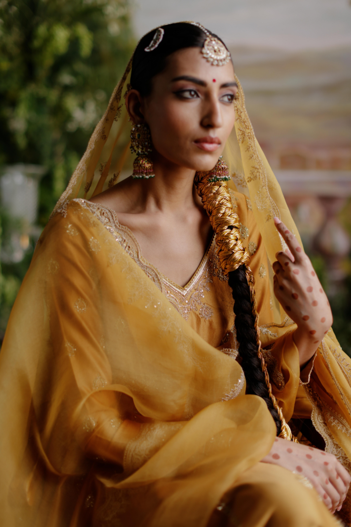 Tuscany Mustard Anarkali Set