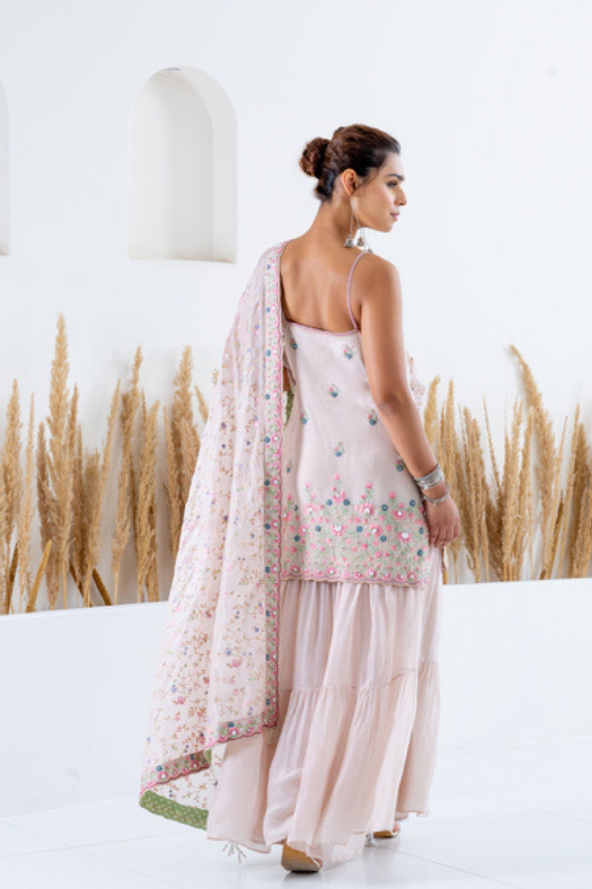 Nude Sharara Set