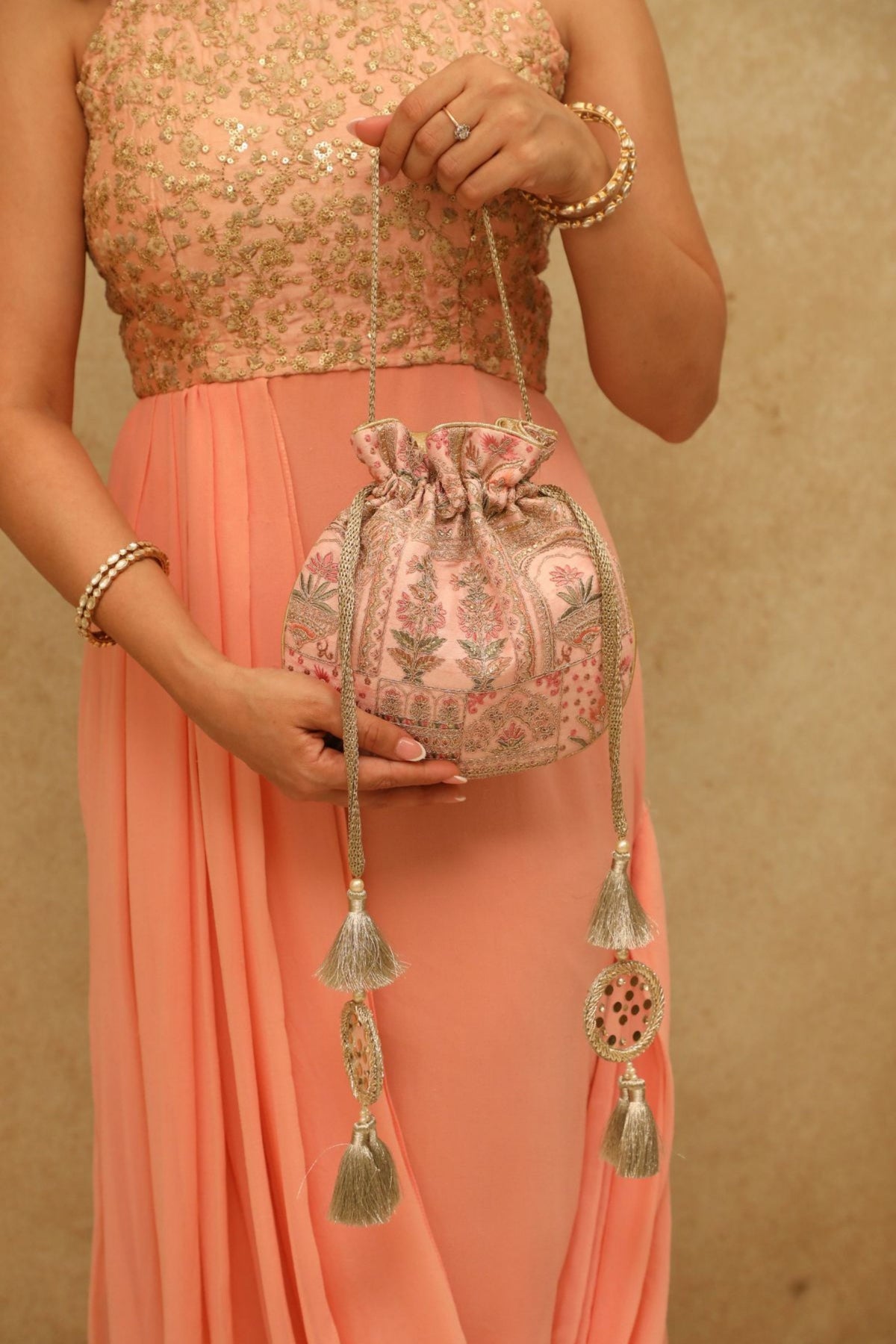 Amer Pink Potli Bag