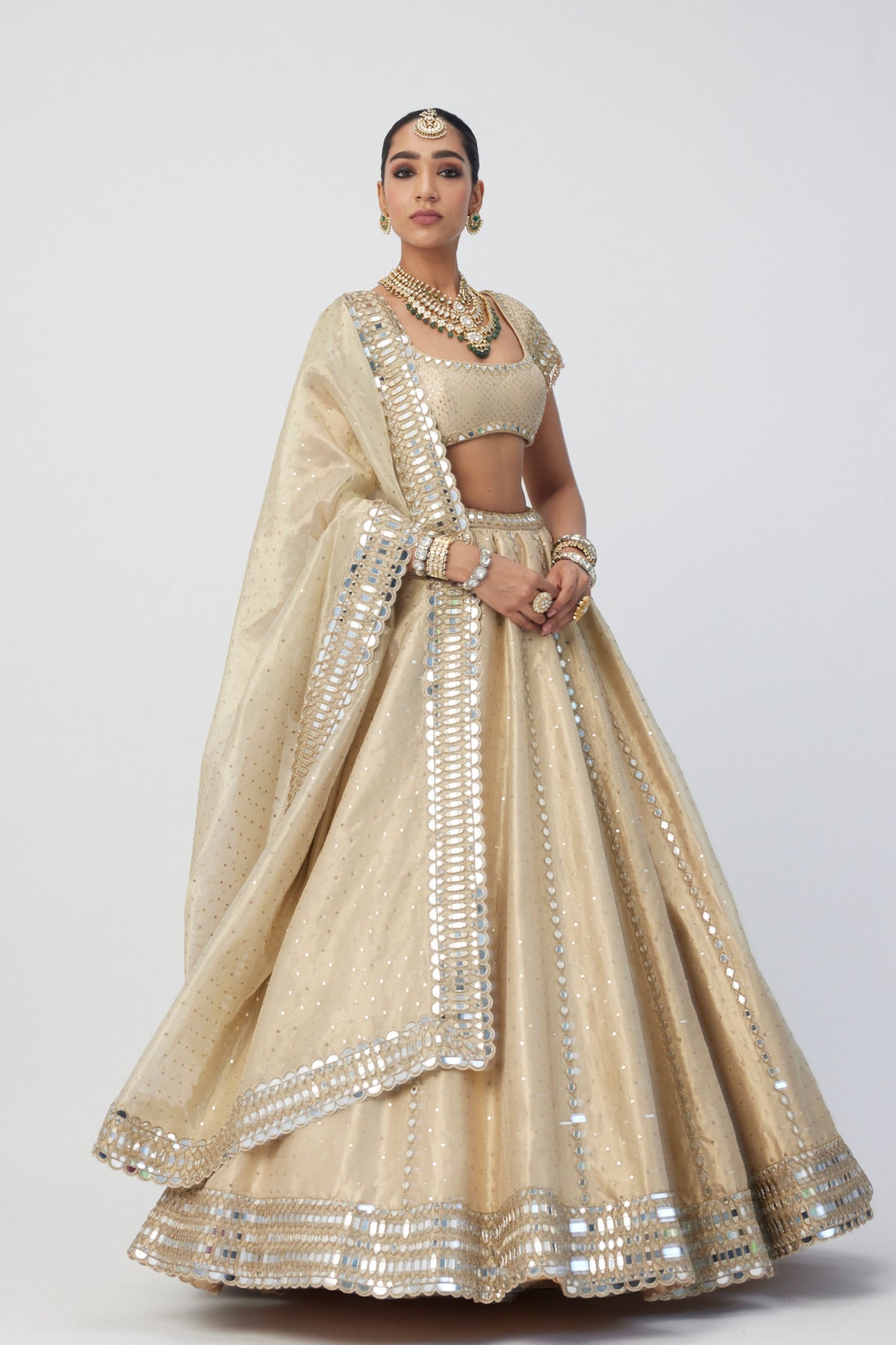 Golden Shimmer Lehenga Set