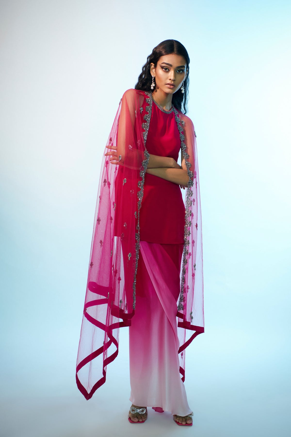 Fushia Pink Cape Set