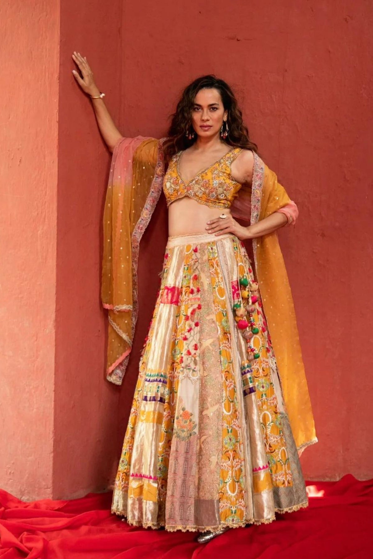 Gold Lehenga Set