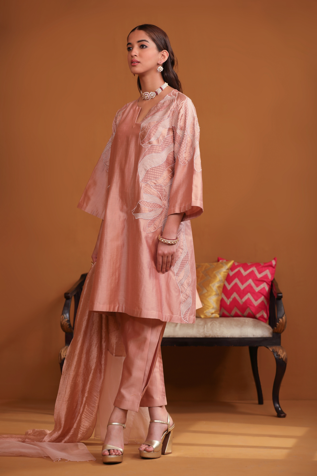 Huma Nude Pink Suit Set