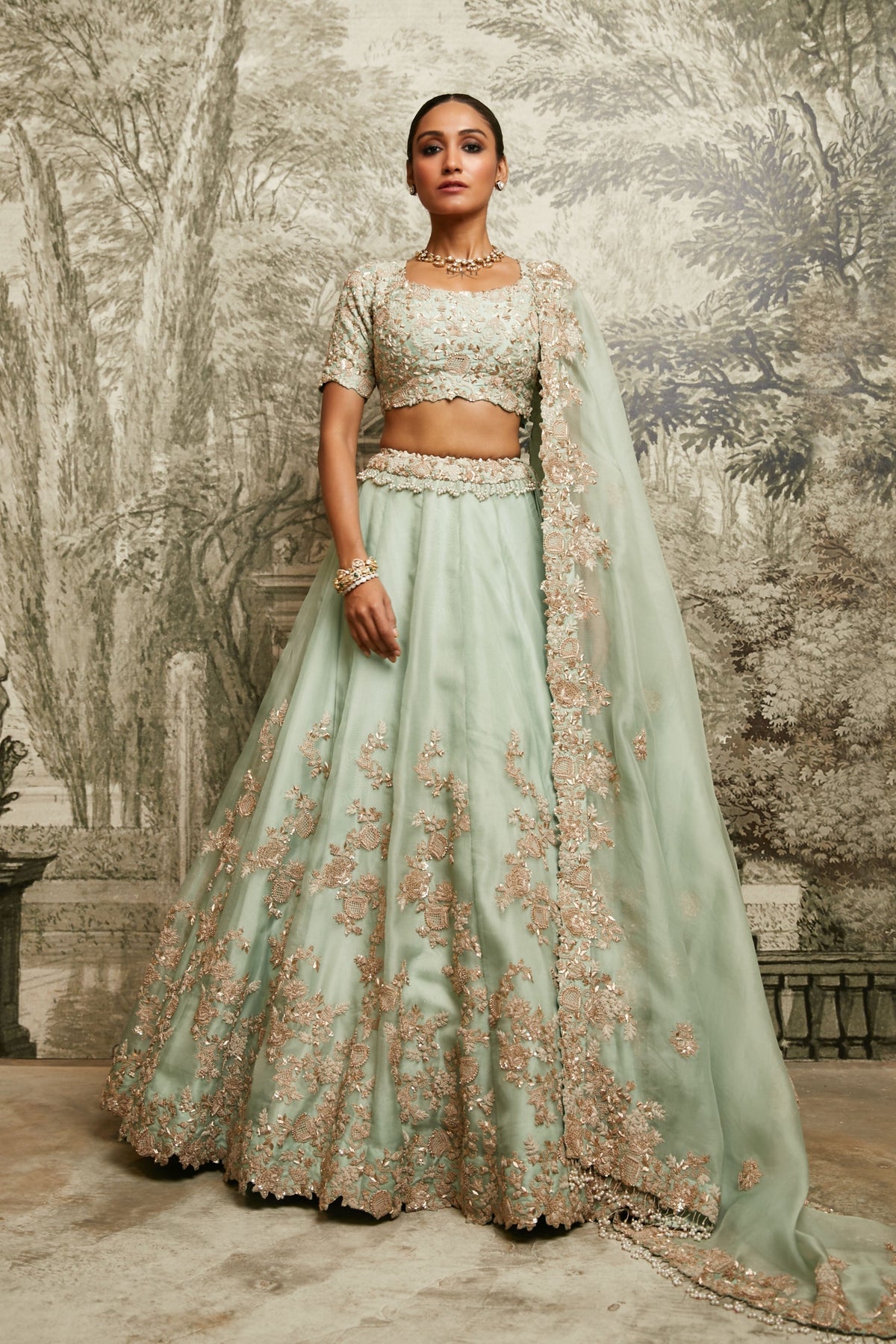 Aqua Green Lehenga Set