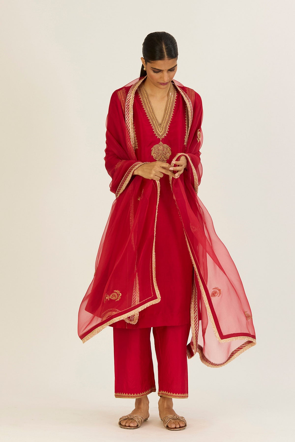 Aparna Red Dupatta