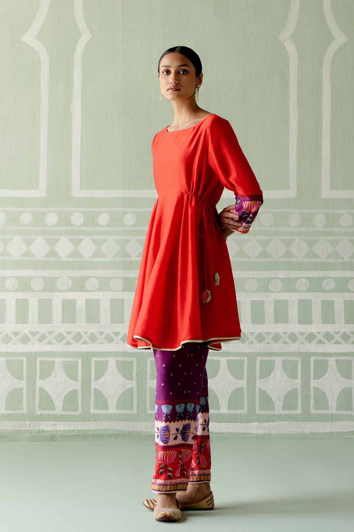 Scarlet &amp; Purple Kurta Set