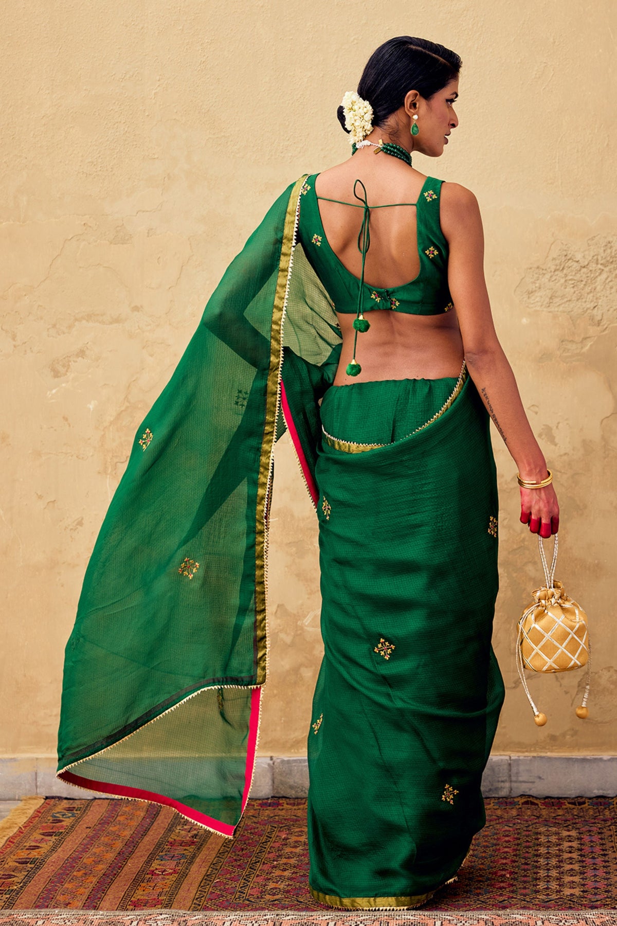 Ghazal Saree in Green